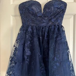 Tiffany Homecomin Cocktail/Prom/Homecoming-Navy Blue-Size 8